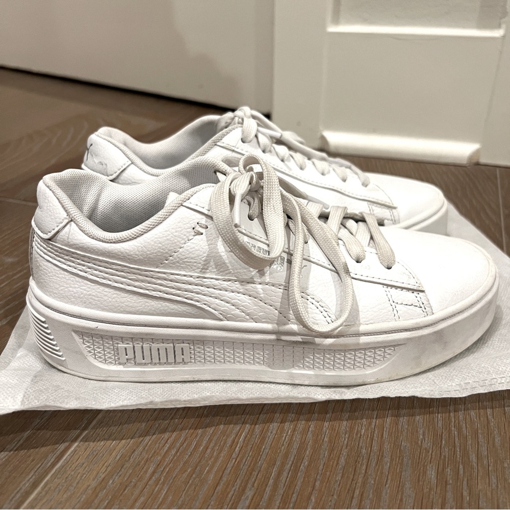 Puma Smash V3 Platform White Sneaker